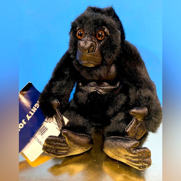 DISNEY STORE NWT VINTAGE 1990s MIGHTY JOE YOUNG BLACK GORILLA BEAN BAG PLUSH - Picture 4 of 9